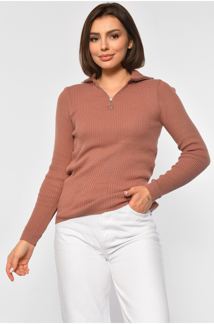 Гольф жіночий однотонний теракотового кольору 4653 187892 Гольф жіночий однотонний теракотового кольору 4653 187892
