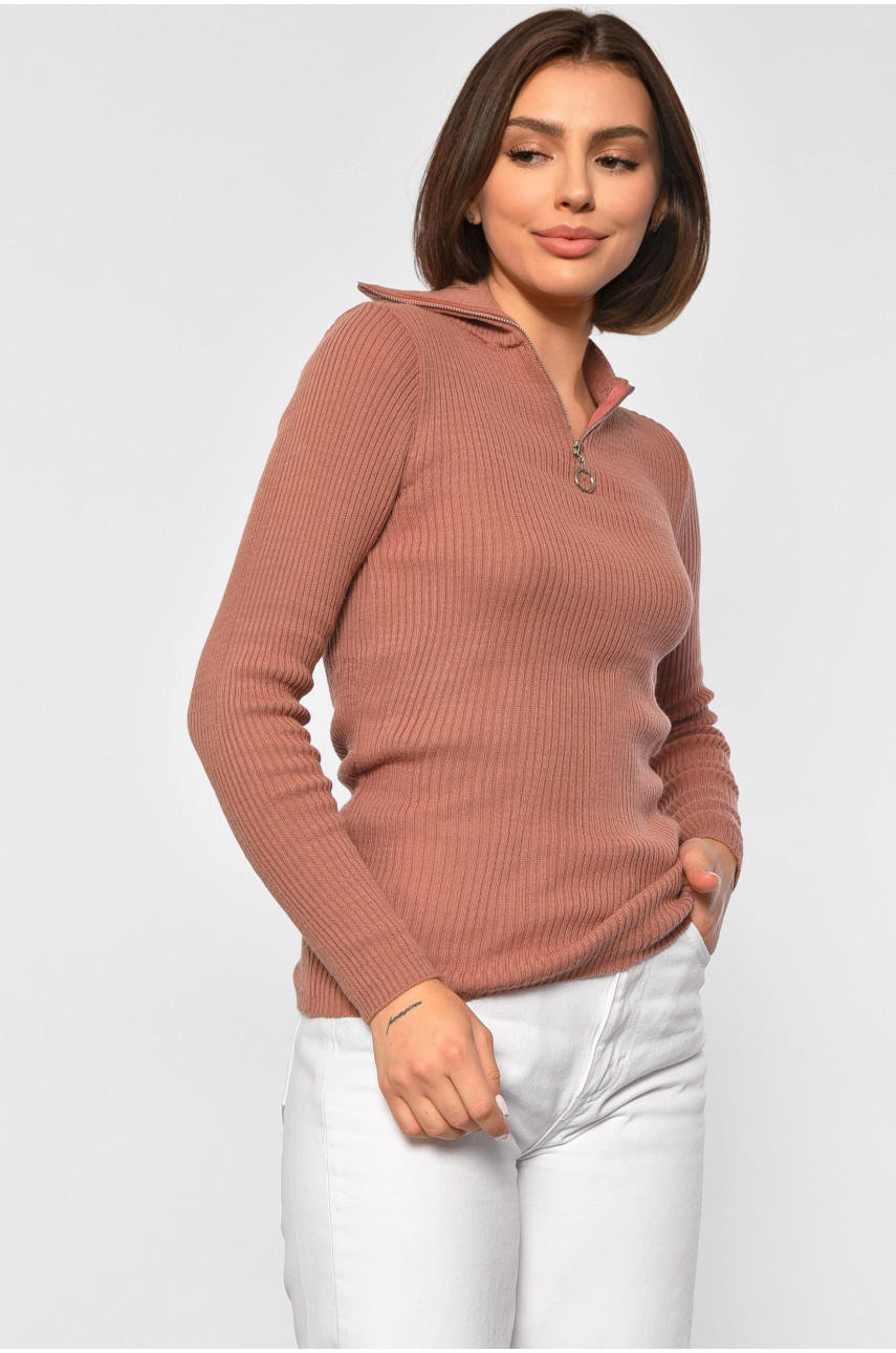 Гольф жіночий однотонний теракотового кольору 4653 187892 Гольф жіночий однотонний теракотового кольору 4653 187892