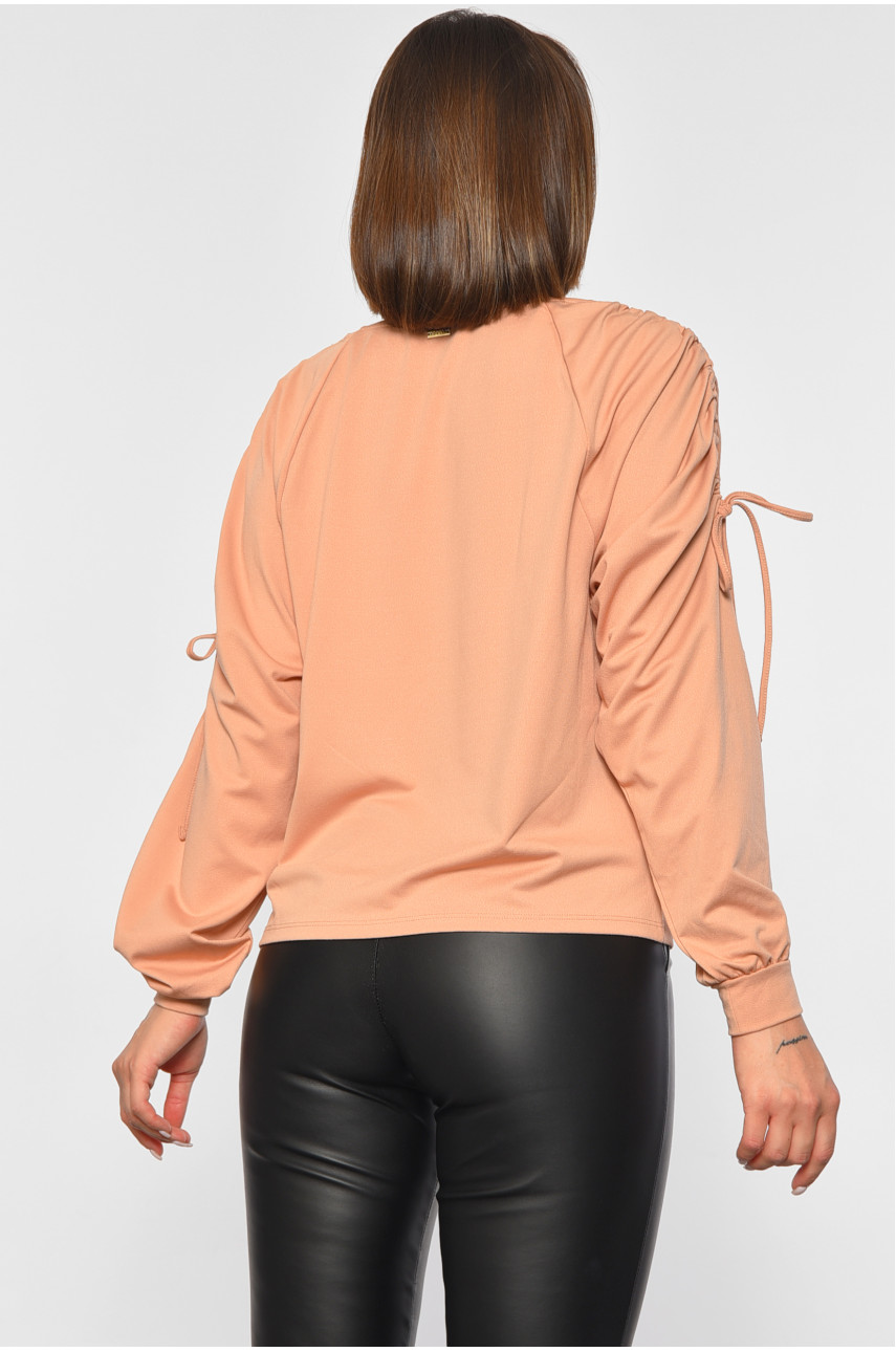 Блуза жіноча бежевого кольору 187895 Блуза жіноча бежевого кольору 187895