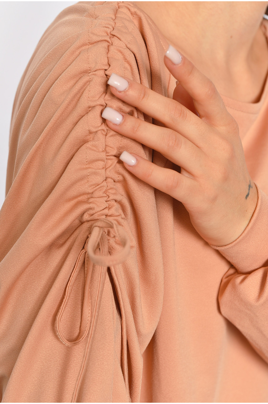 Блуза жіноча бежевого кольору 187895 Блуза жіноча бежевого кольору 187895