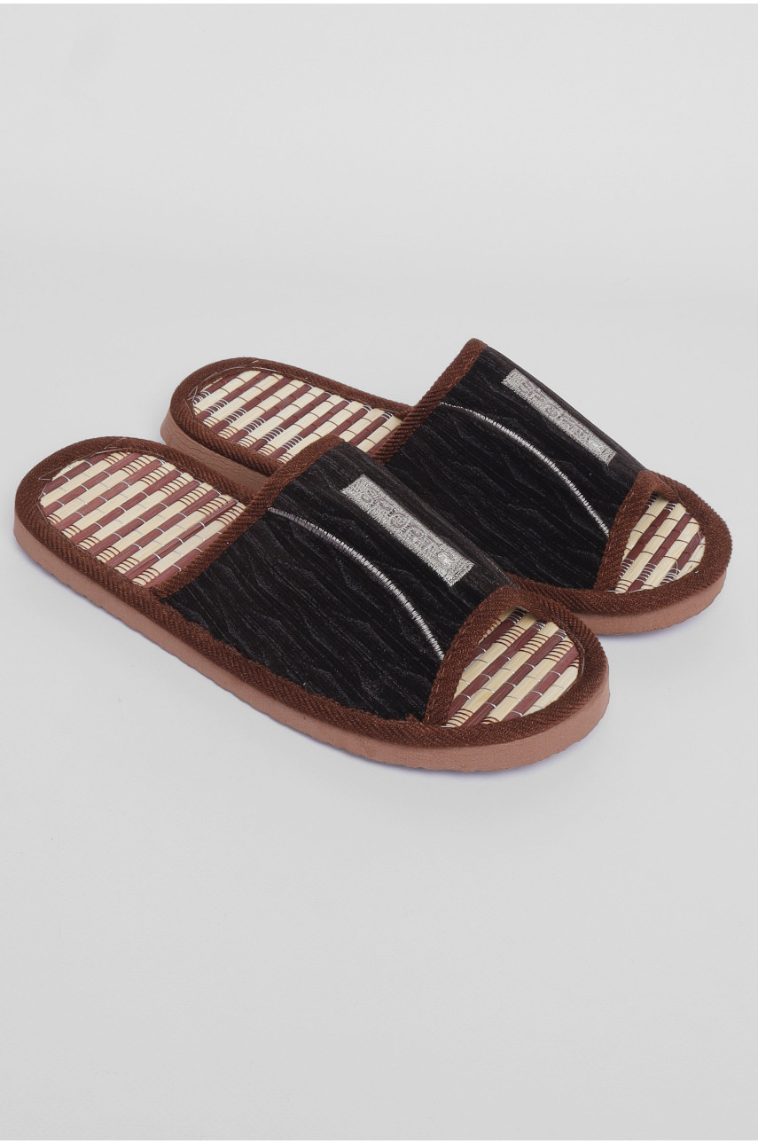 Тапочки комнатные мужские коричневого цвета 187899 Тапочки комнатные мужские коричневого цвета 187899
