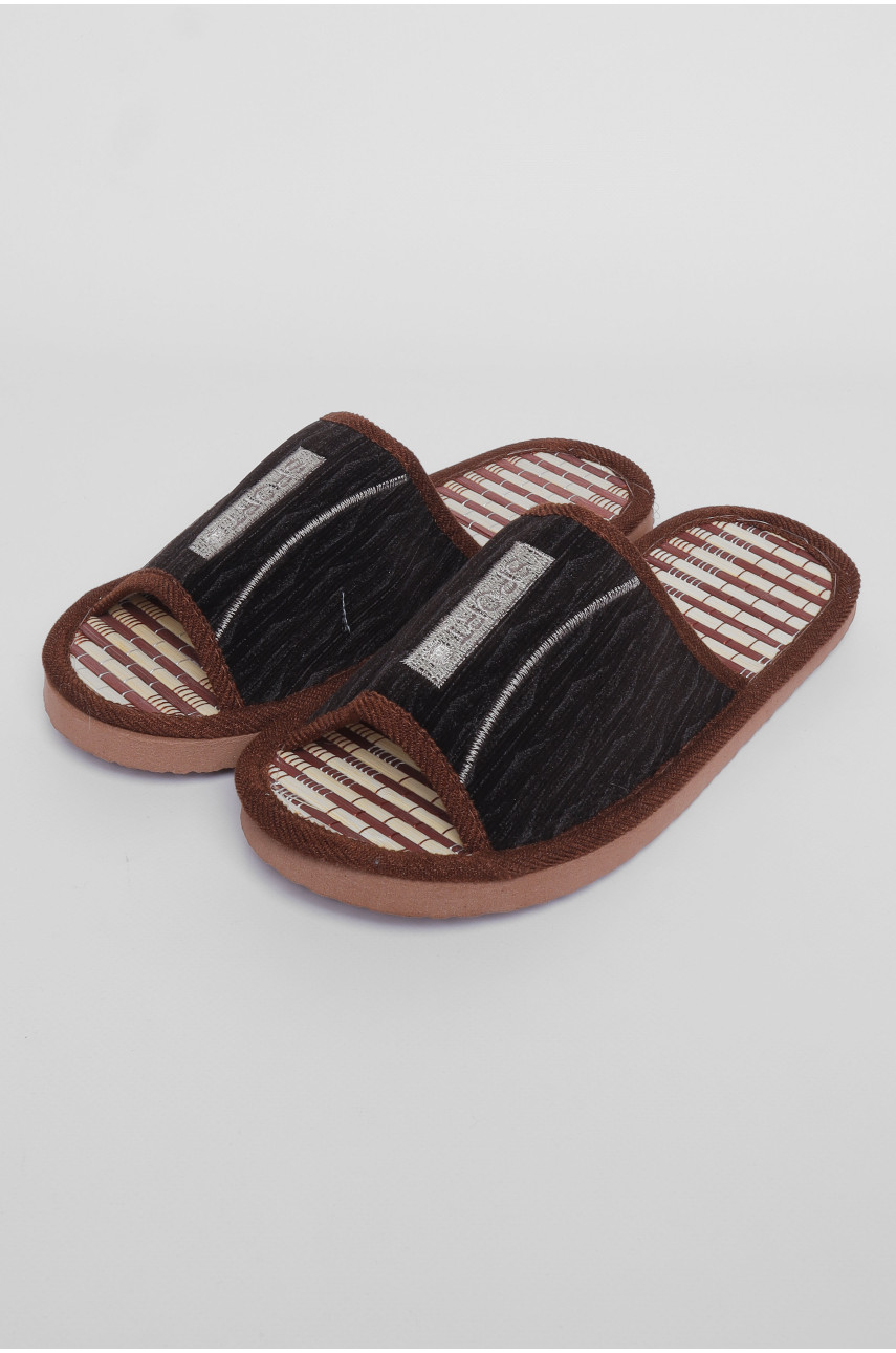 Тапочки комнатные мужские коричневого цвета 187899 Тапочки комнатные мужские коричневого цвета 187899