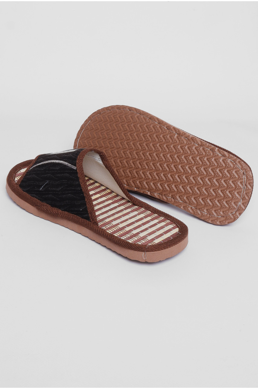 Тапочки комнатные мужские коричневого цвета 187899 Тапочки комнатные мужские коричневого цвета 187899