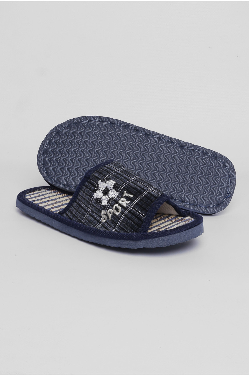Капці кімнатні чоловічі темно-синього кольору 187901