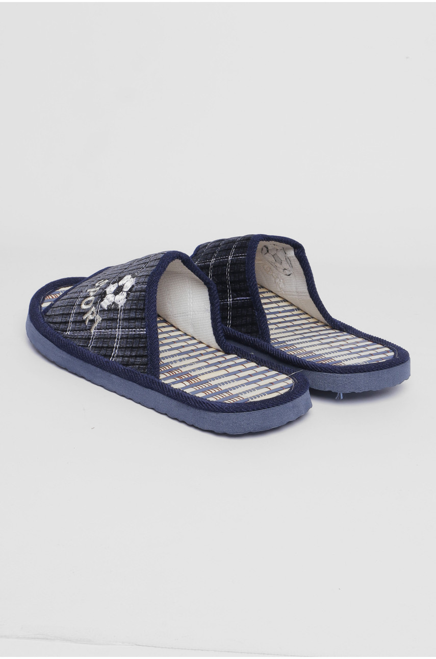 Капці кімнатні чоловічі темно-синього кольору 187901