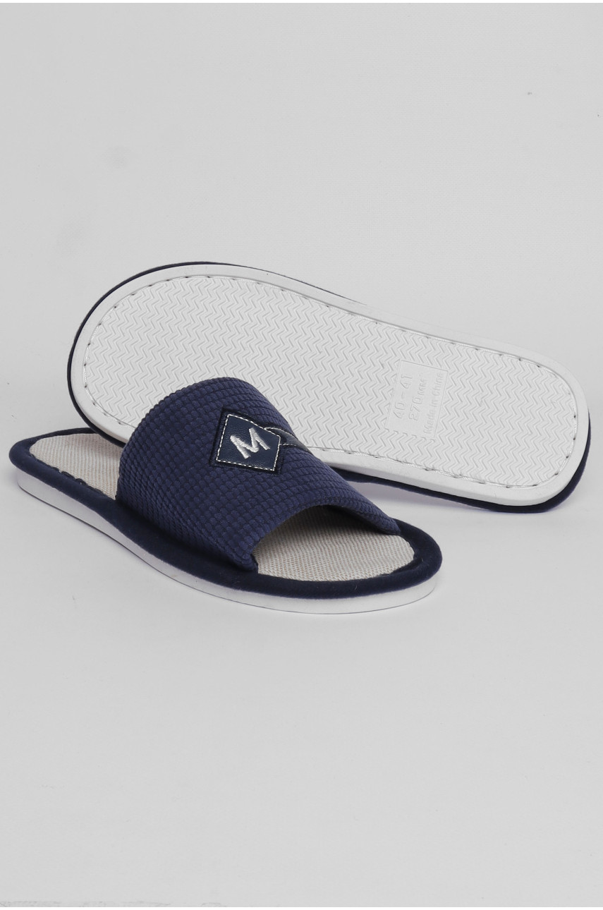 Капці кімнатні чоловічі темно-синього кольору 187903