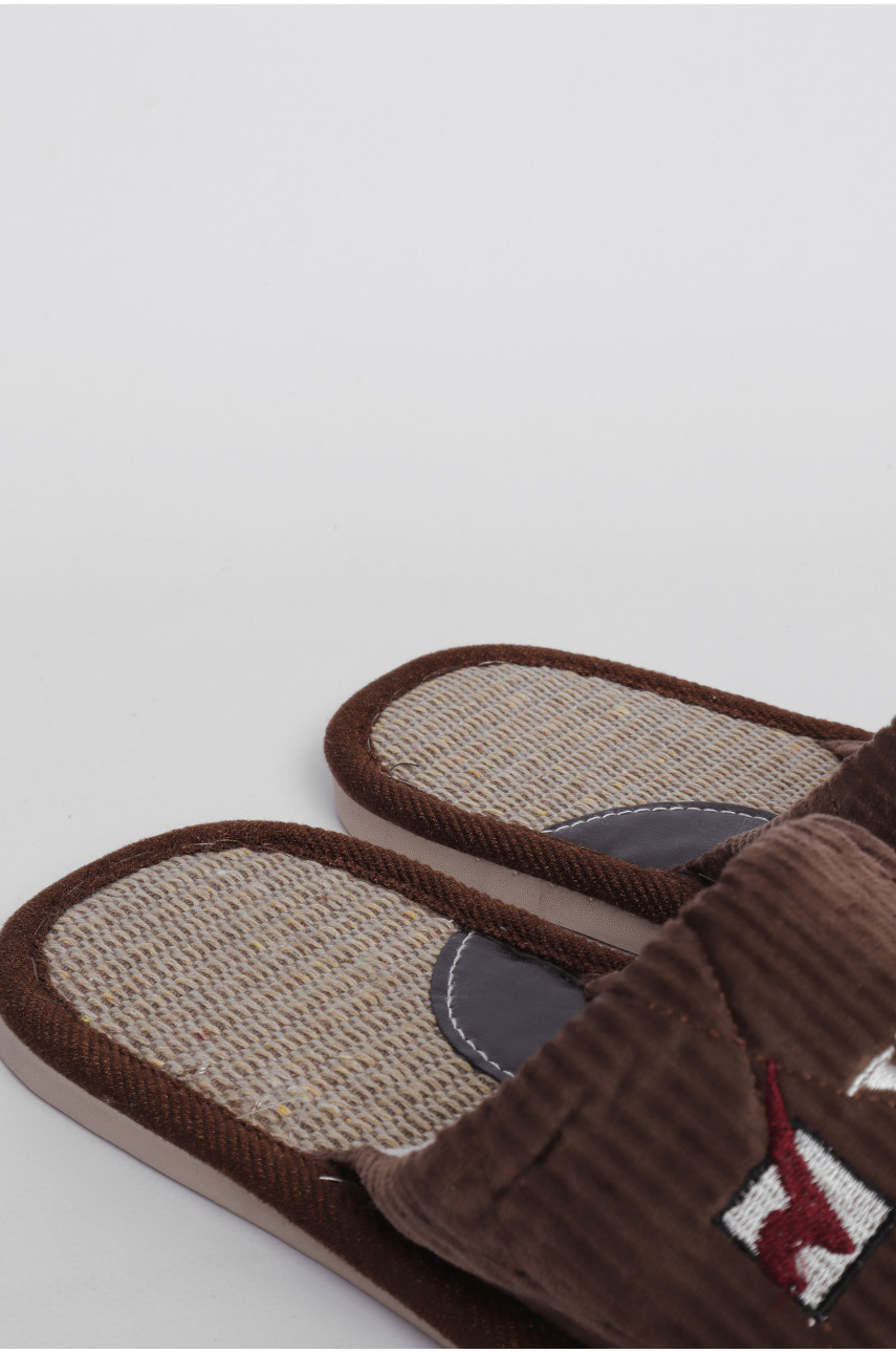 Тапочки комнатные мужские коричневого цвета 187908