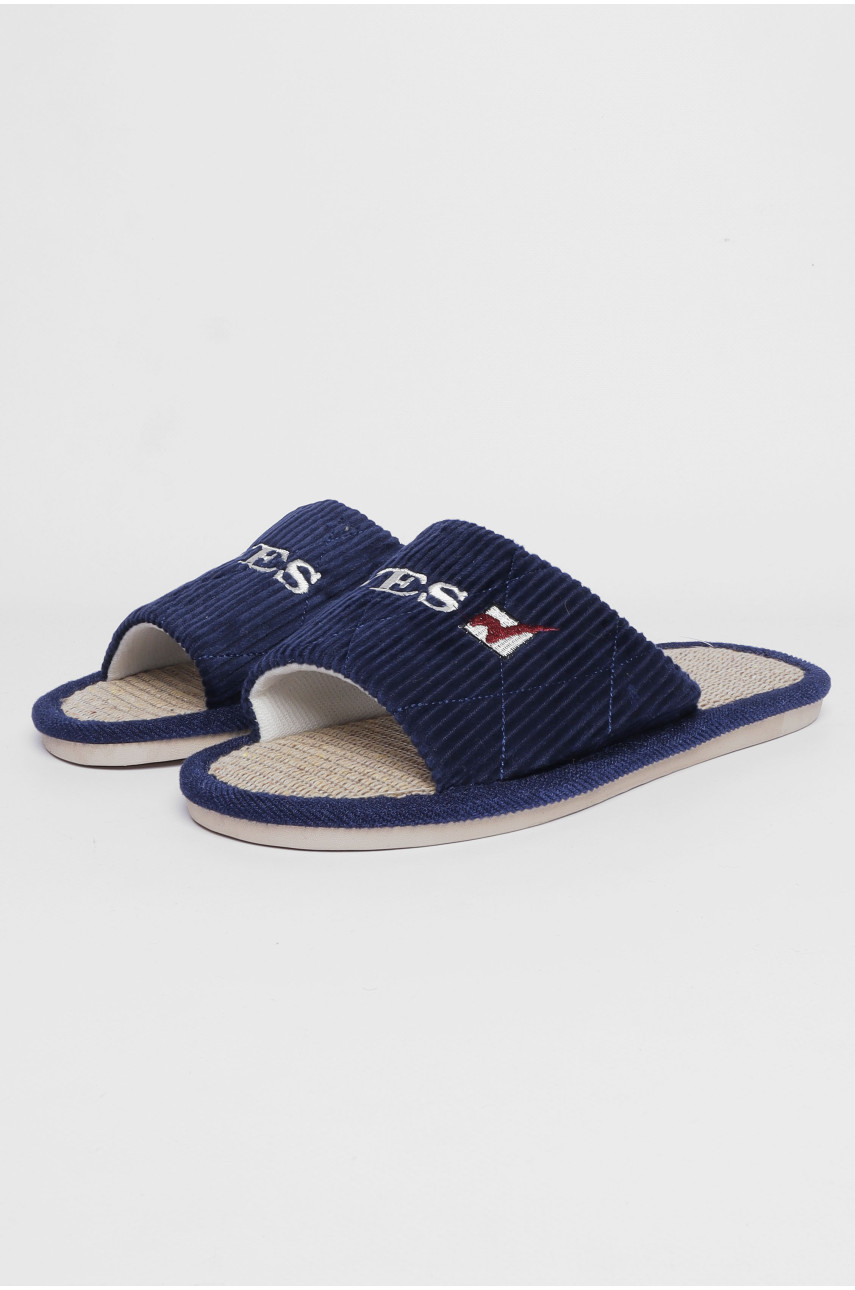 Капці кімнатні чоловічі темно-синього кольору 187910 Капці кімнатні чоловічі темно-синього кольору 187910