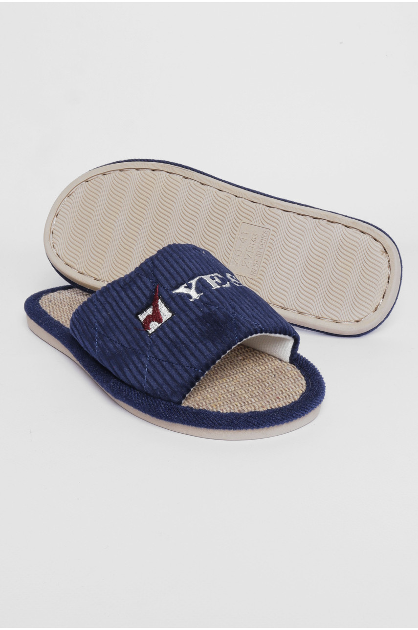 Капці кімнатні чоловічі темно-синього кольору 187910 Капці кімнатні чоловічі темно-синього кольору 187910