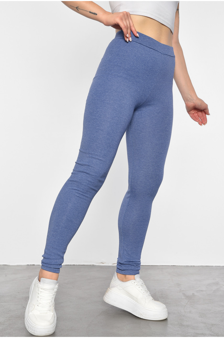 Лосини жіночі однотонні темно-блакитного кольору 9631-1 187944