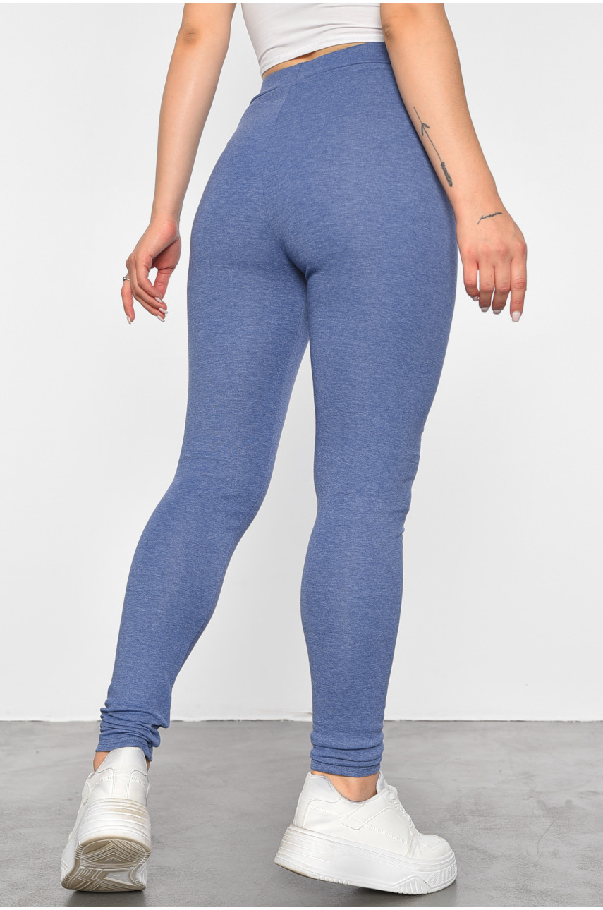 Лосини жіночі однотонні темно-блакитного кольору 9631-1 187944