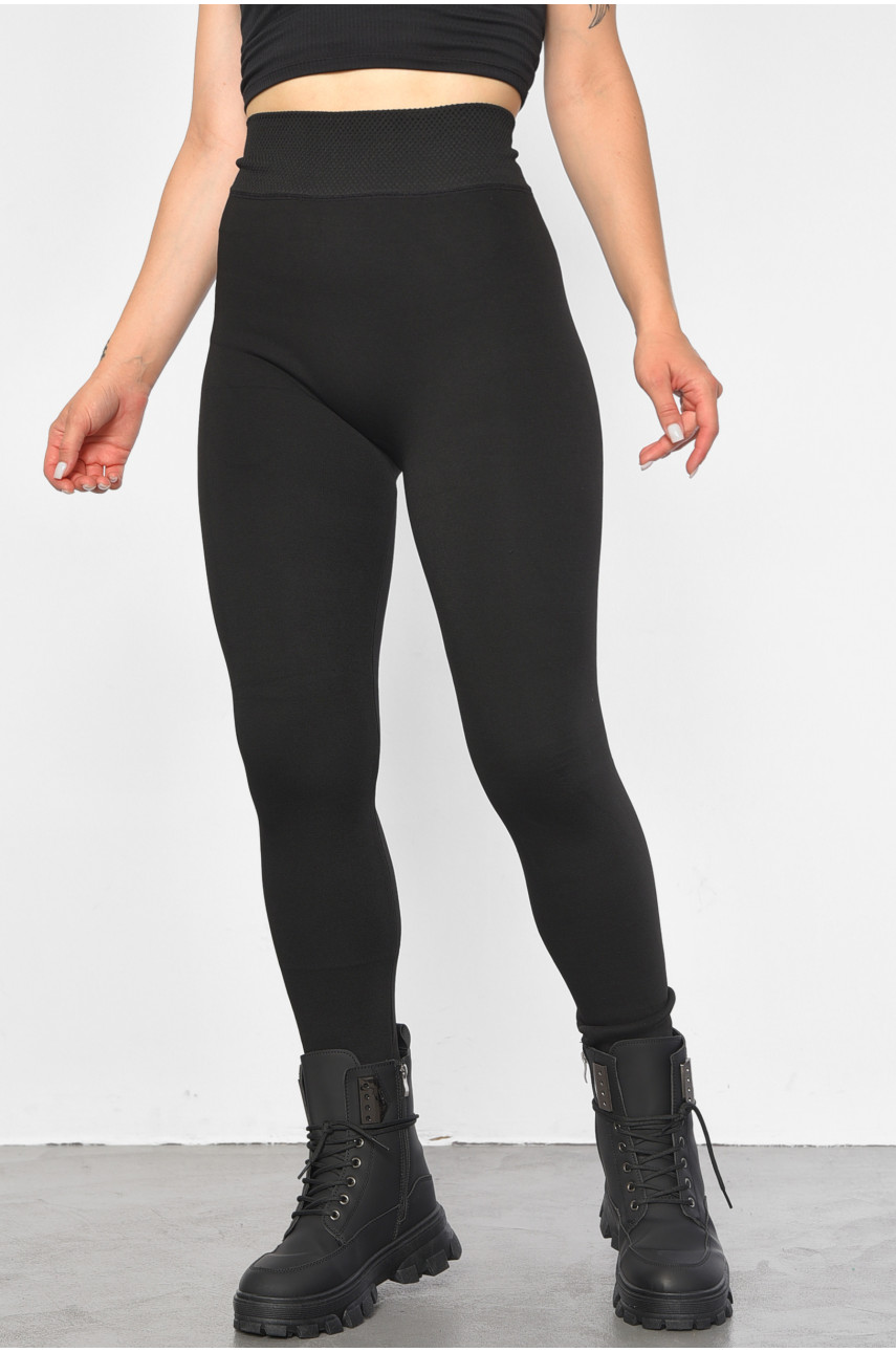 Лосини жіночі на хутрі чорного кольору А940 187972