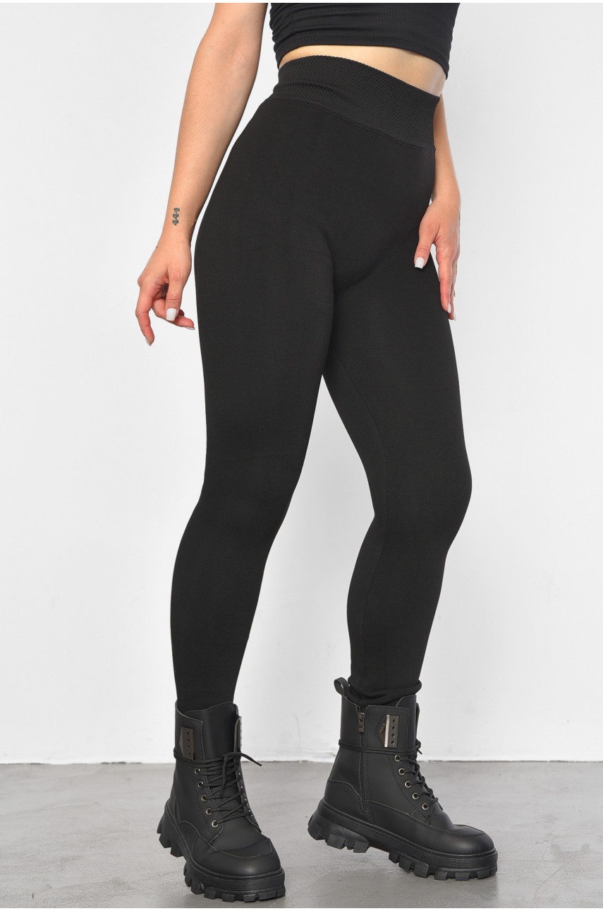 Лосини жіночі на хутрі чорного кольору А940 187972