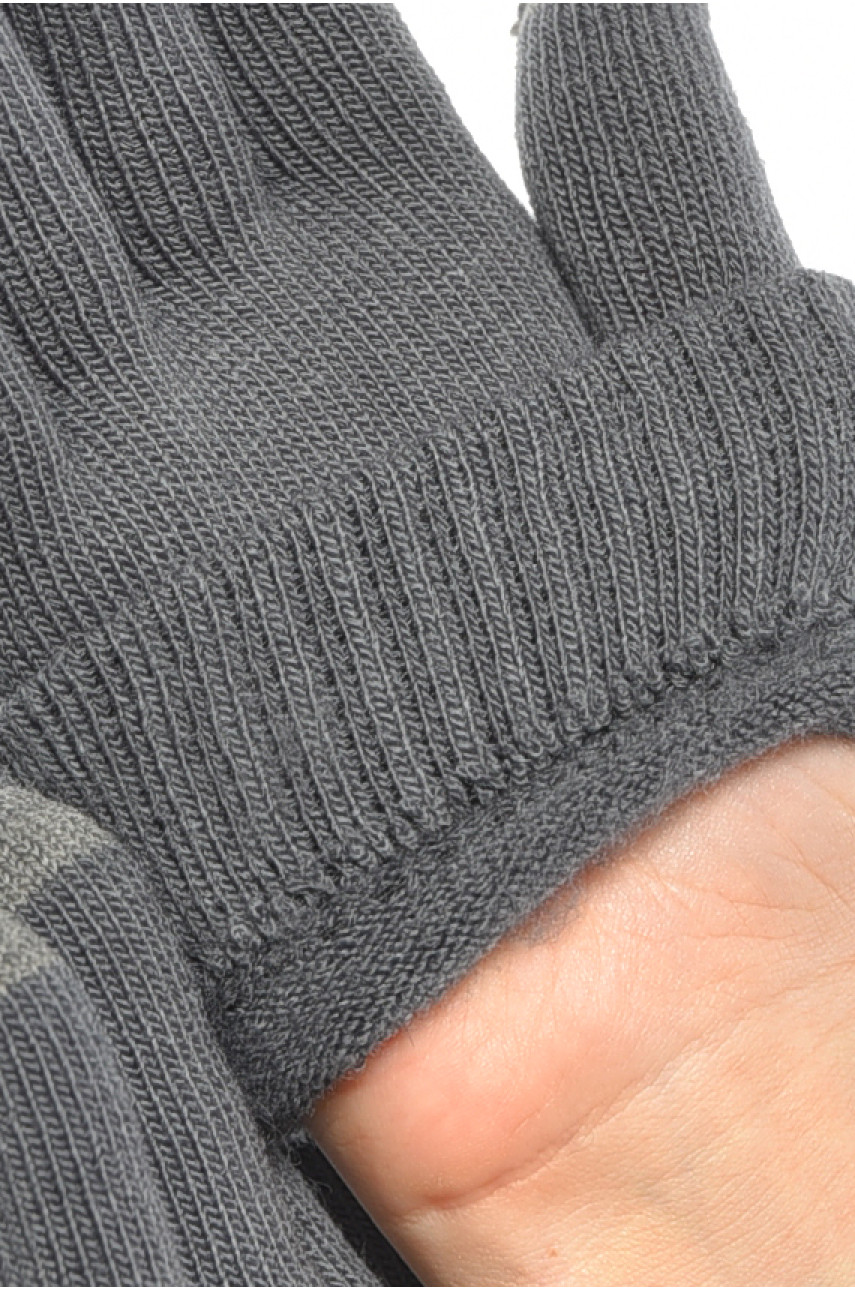 Рукавички жіночі сенсорні сірого кольору утеплені 7076 187983