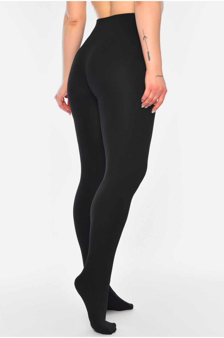 Колготки жіночі на хутрі ТЕРМО чорного кольору V04 187994