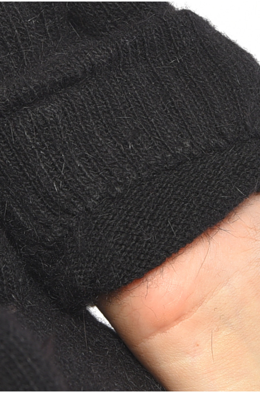 Рукавички жіночі ангора чорного кольору 7266 187999