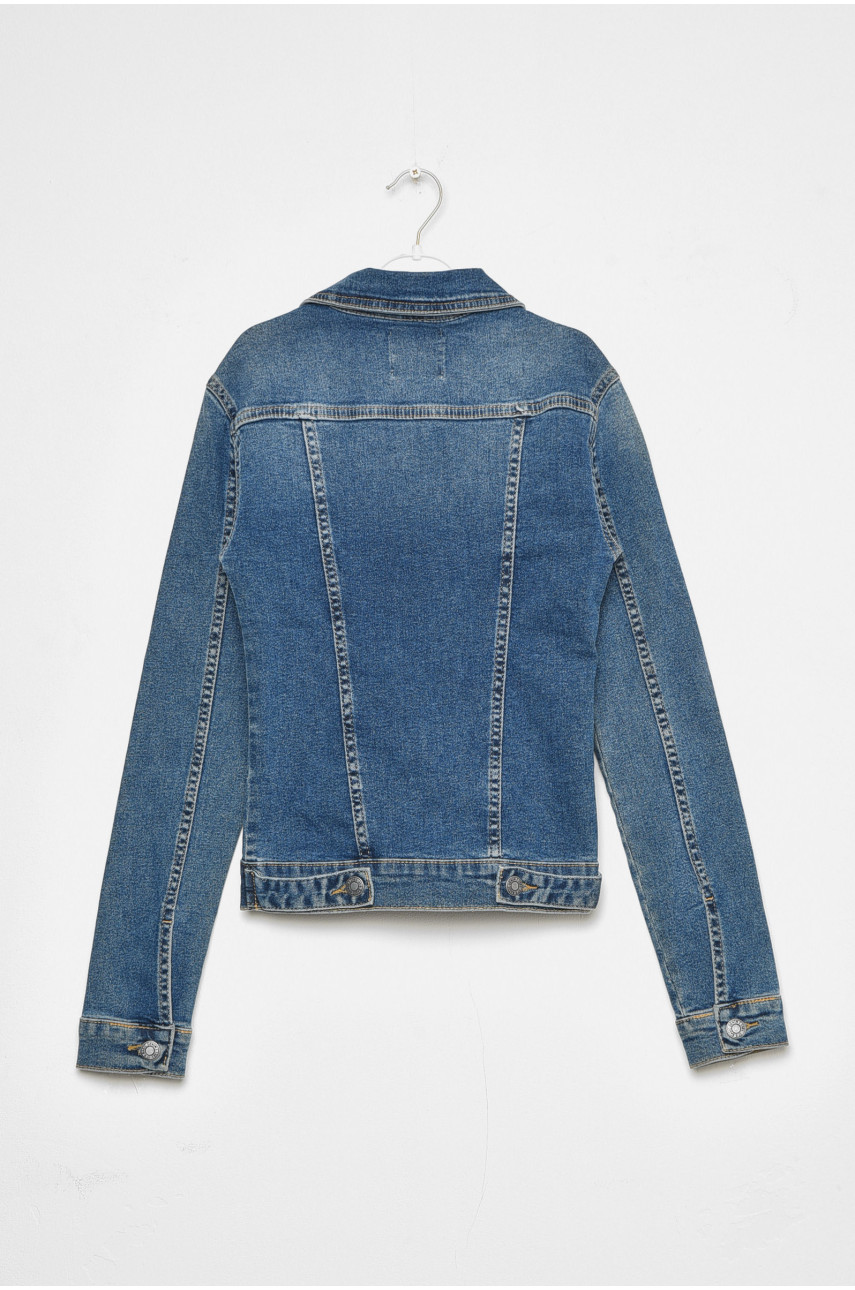 Джинсовка детская для девочки синего цвета 188050
