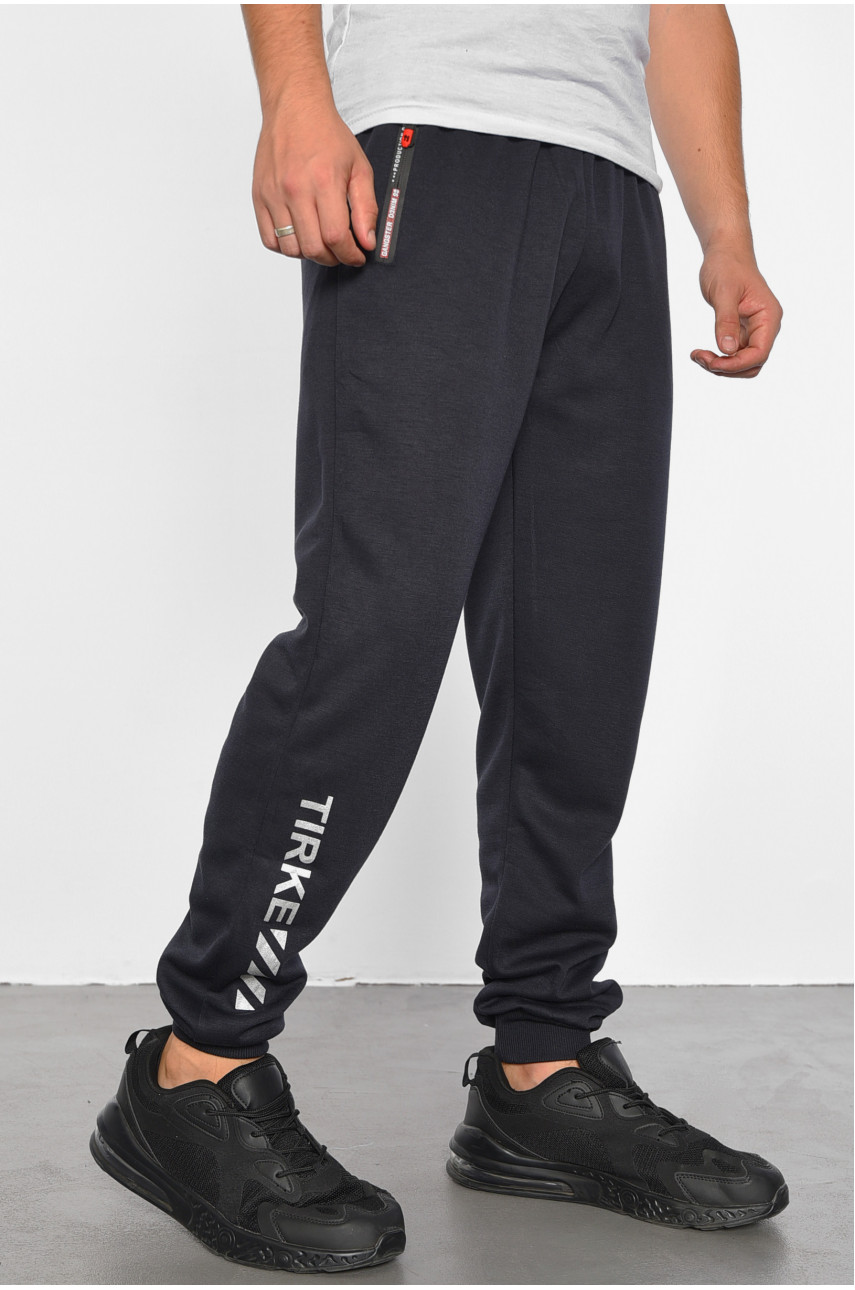 Спортивные штаны мужские темно-синего цвета 2417 188056 Спортивные штаны мужские темно-синего цвета 2417 188056