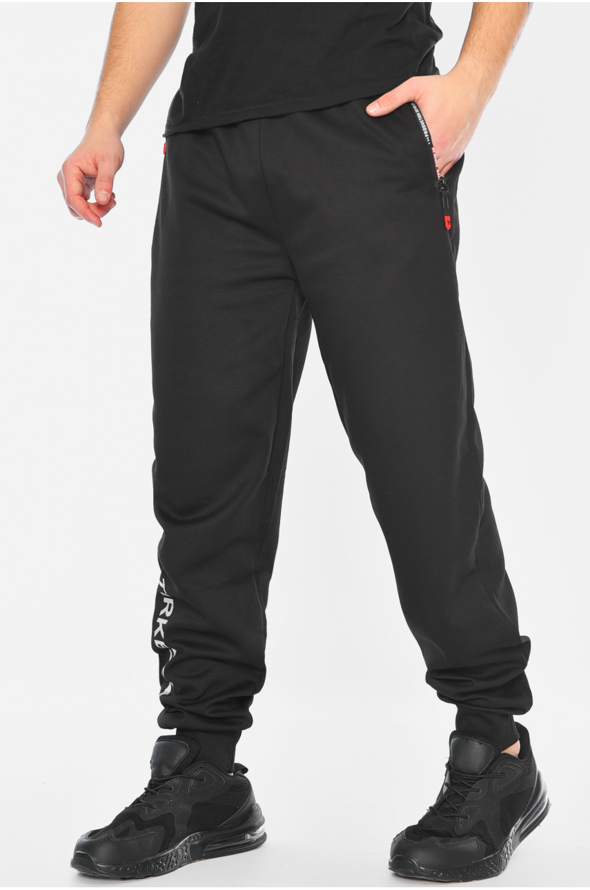 Спортивные штаны мужские черного цвета 2417 188069 Спортивные штаны мужские черного цвета 2417 188069
