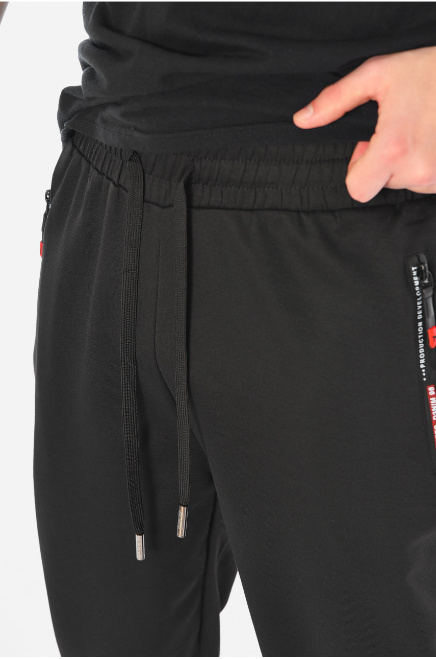 Спортивные штаны мужские черного цвета 2417 188069 Спортивные штаны мужские черного цвета 2417 188069