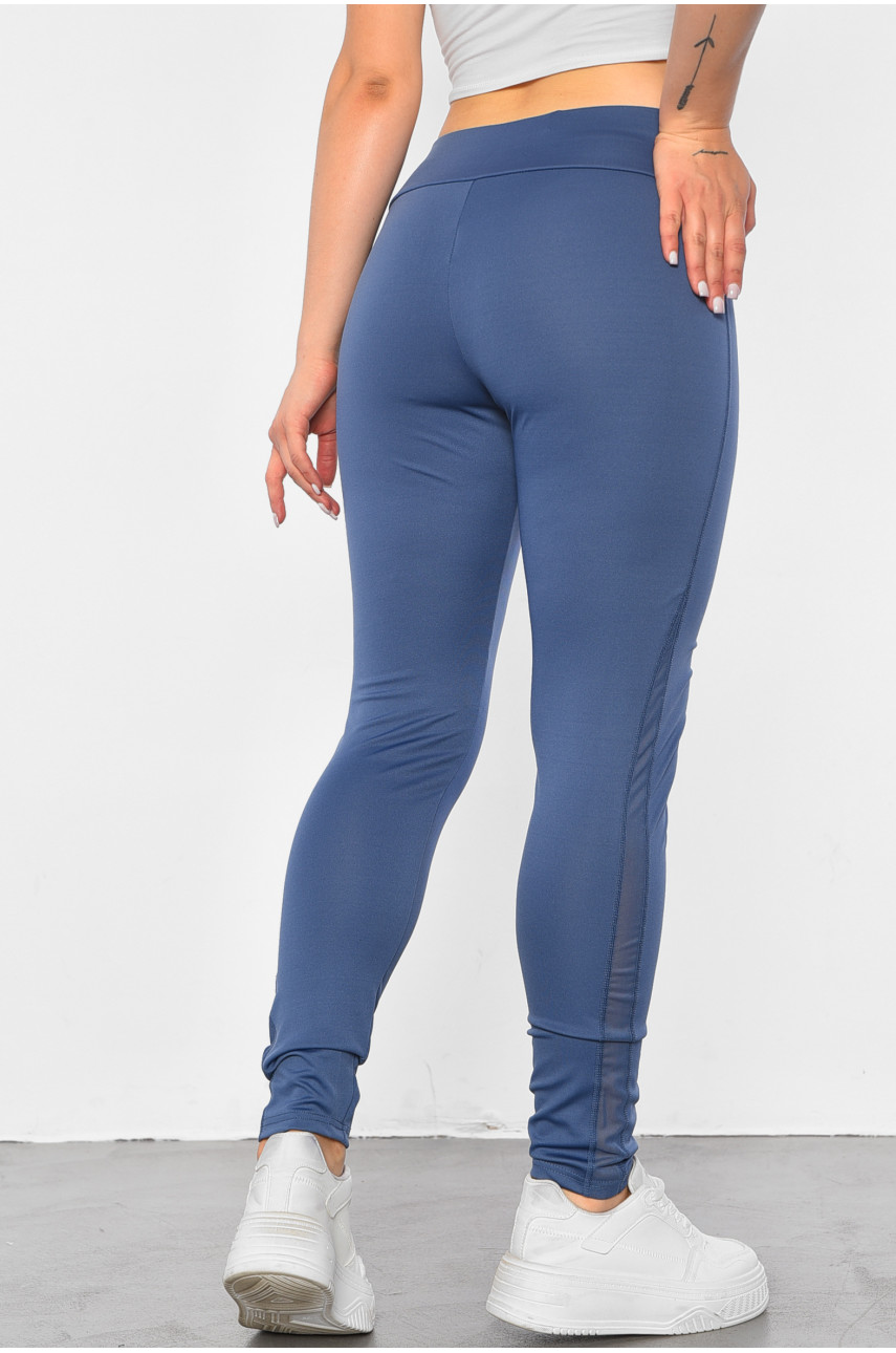 Лосини жіночі однотонні синього кольору 039 188096 Лосини жіночі однотонні синього кольору 039 188096