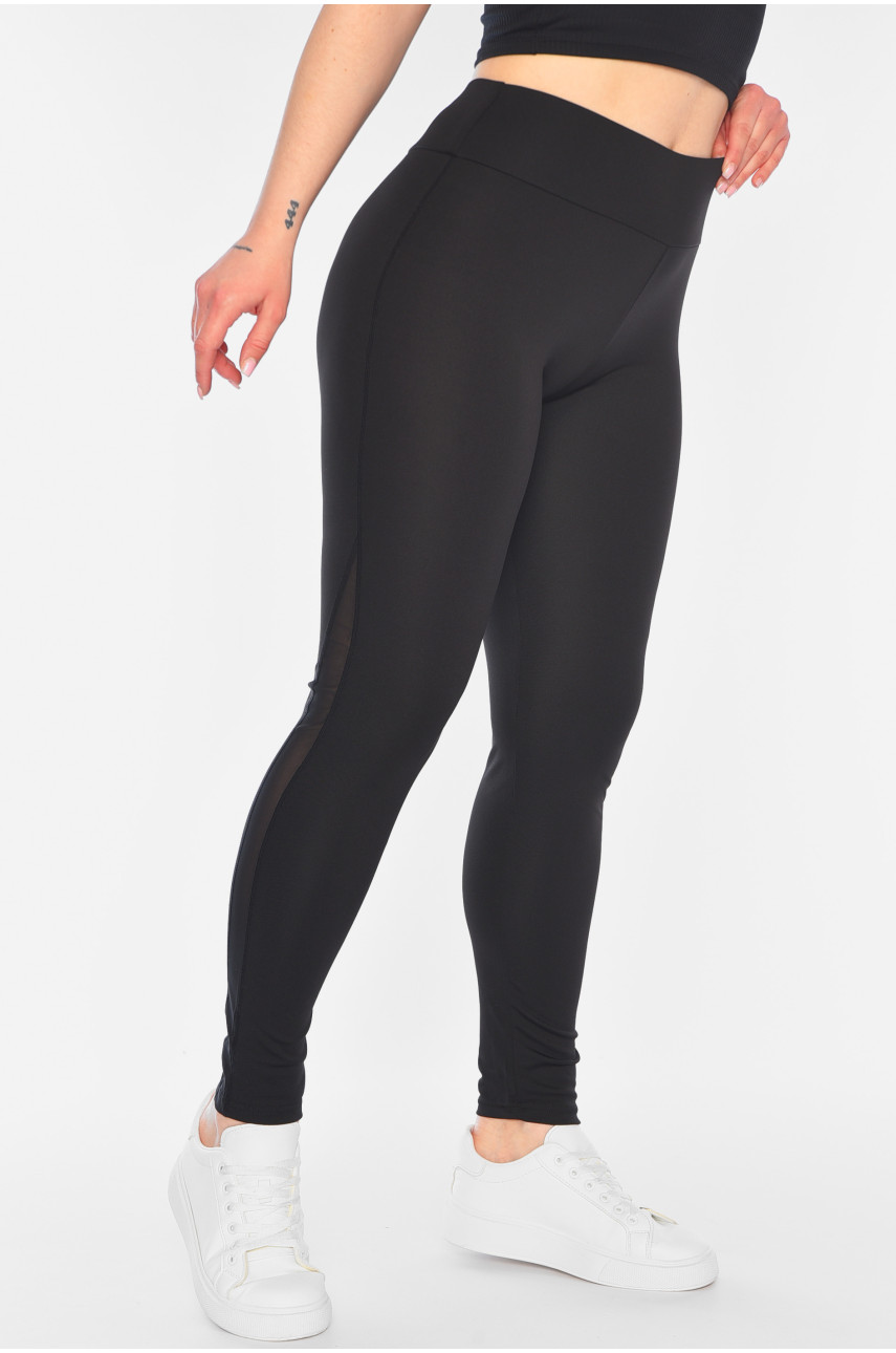 Лосини жіночі однотонні чорного кольору 039 188098