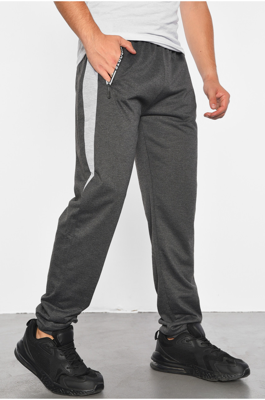 Спортивні штани чоловічі напівбатальні сірого кольору 2076-7 188107 Спортивні штани чоловічі напівбатальні сірого кольору 2076-7 188107