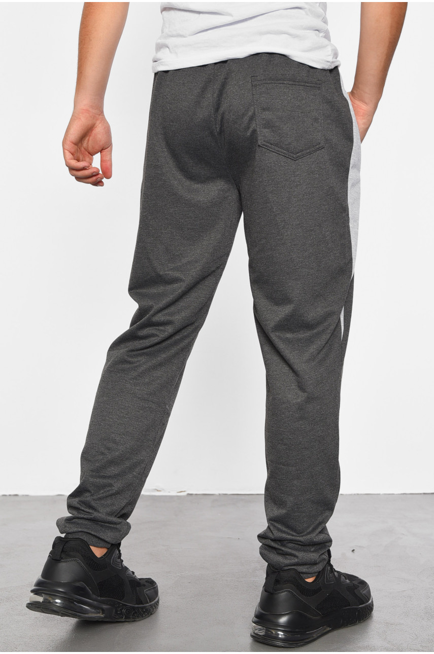 Спортивні штани чоловічі напівбатальні сірого кольору 2076-7 188107 Спортивні штани чоловічі напівбатальні сірого кольору 2076-7 188107