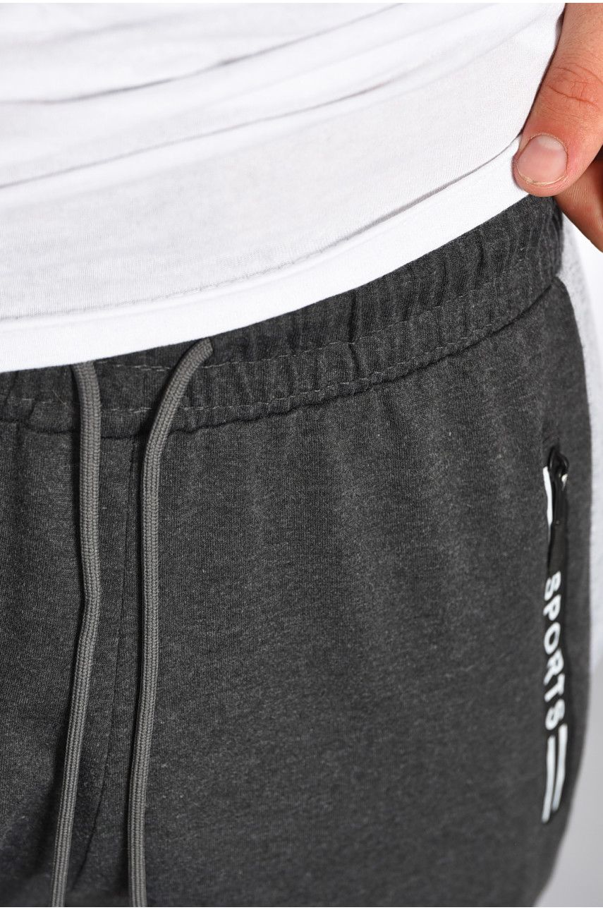 Спортивні штани чоловічі напівбатальні сірого кольору 2076-7 188107 Спортивні штани чоловічі напівбатальні сірого кольору 2076-7 188107