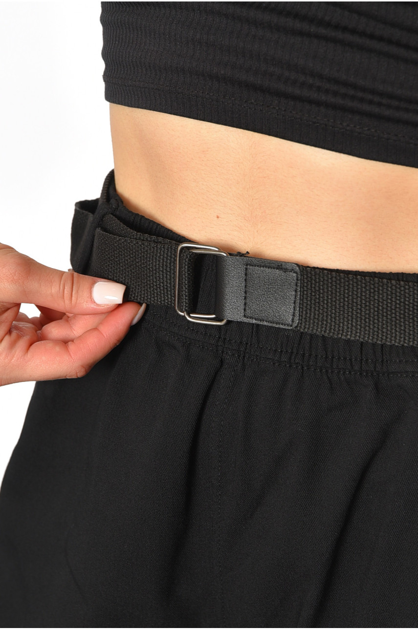 Штаны женские однотонные прямые черного цвета 542 188118