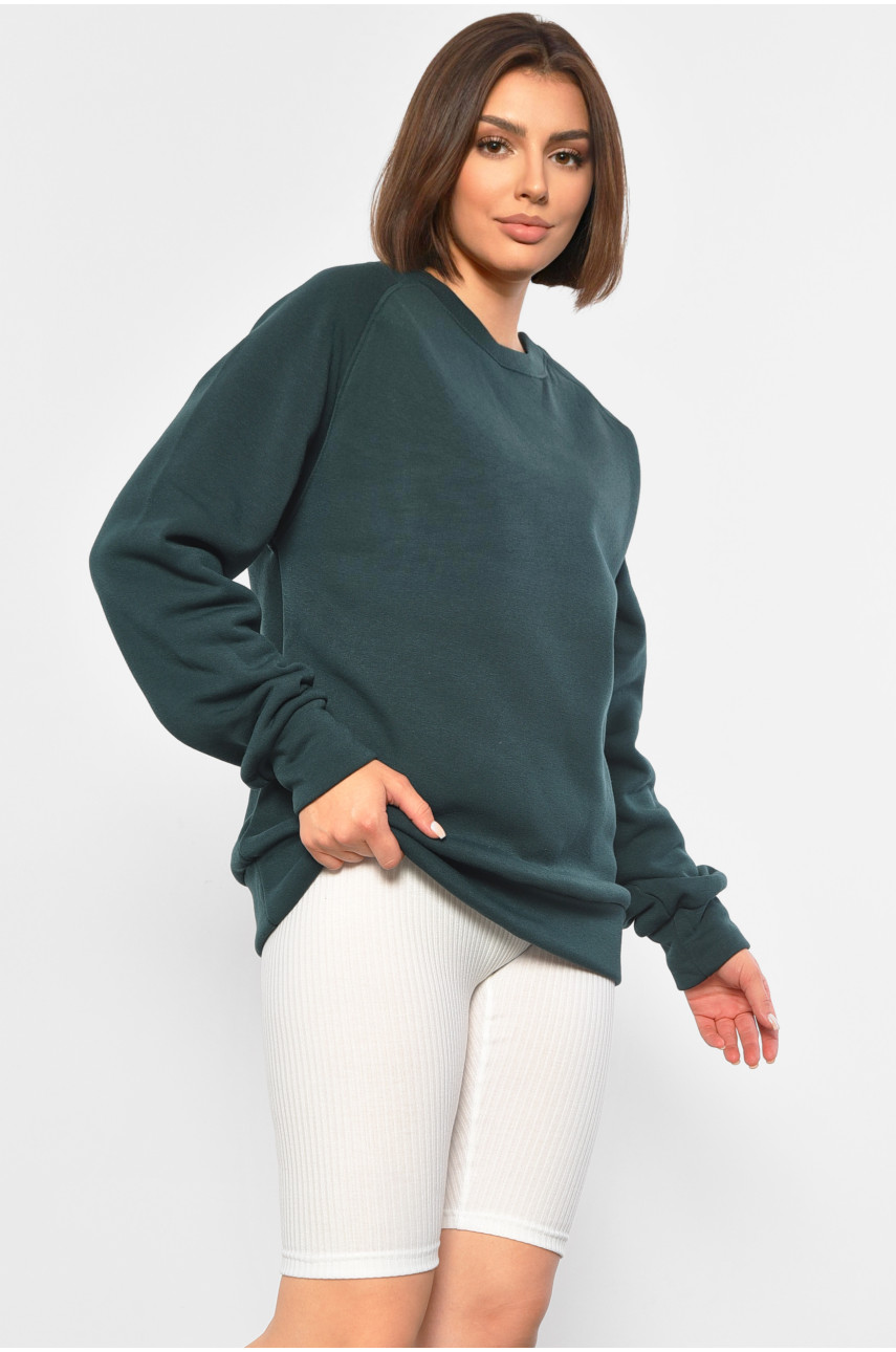 Костюм жіночий з кофтою на флісі біло-зеленого кольору 536 188126