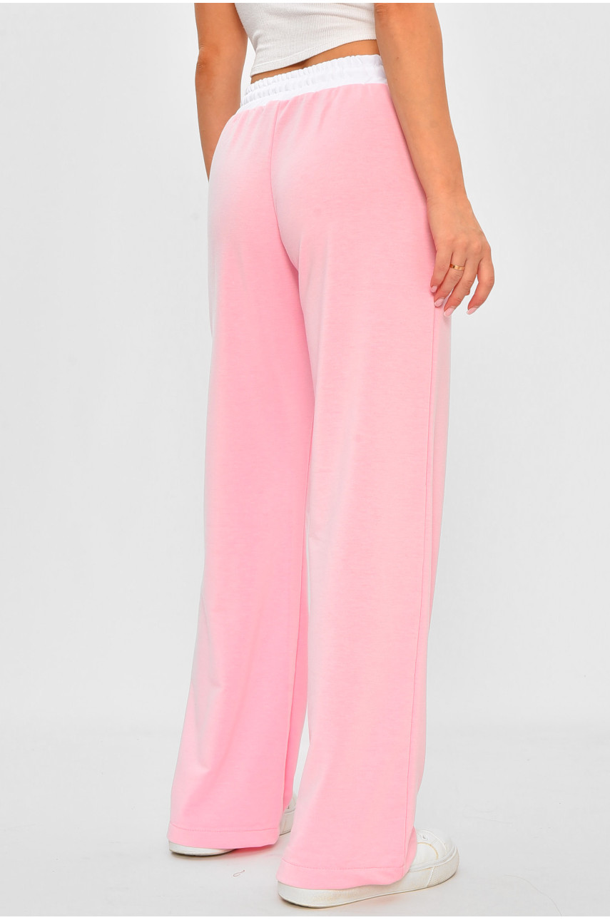 Штаны женские расклешенные розового цвета 543 188127