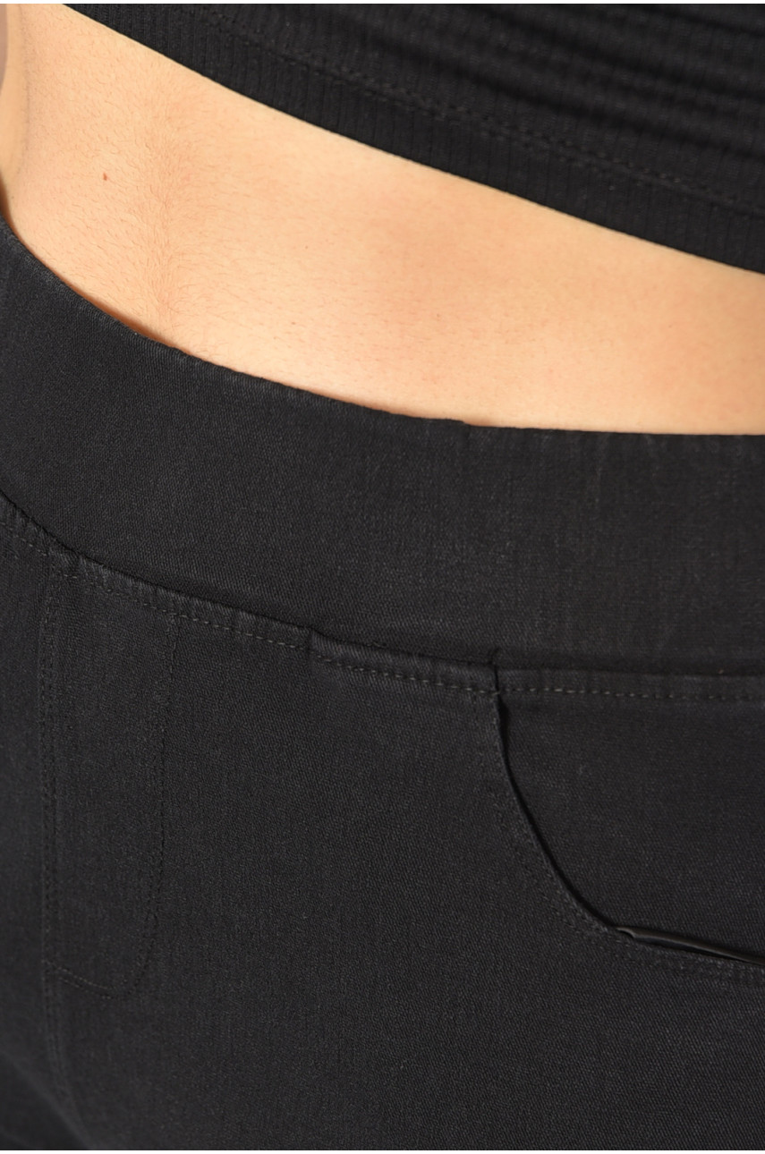 Джинсы женские полубатальные зауженные черного цвета А4053-1 188161 Джинсы женские полубатальные зауженные черного цвета А4053-1 188161