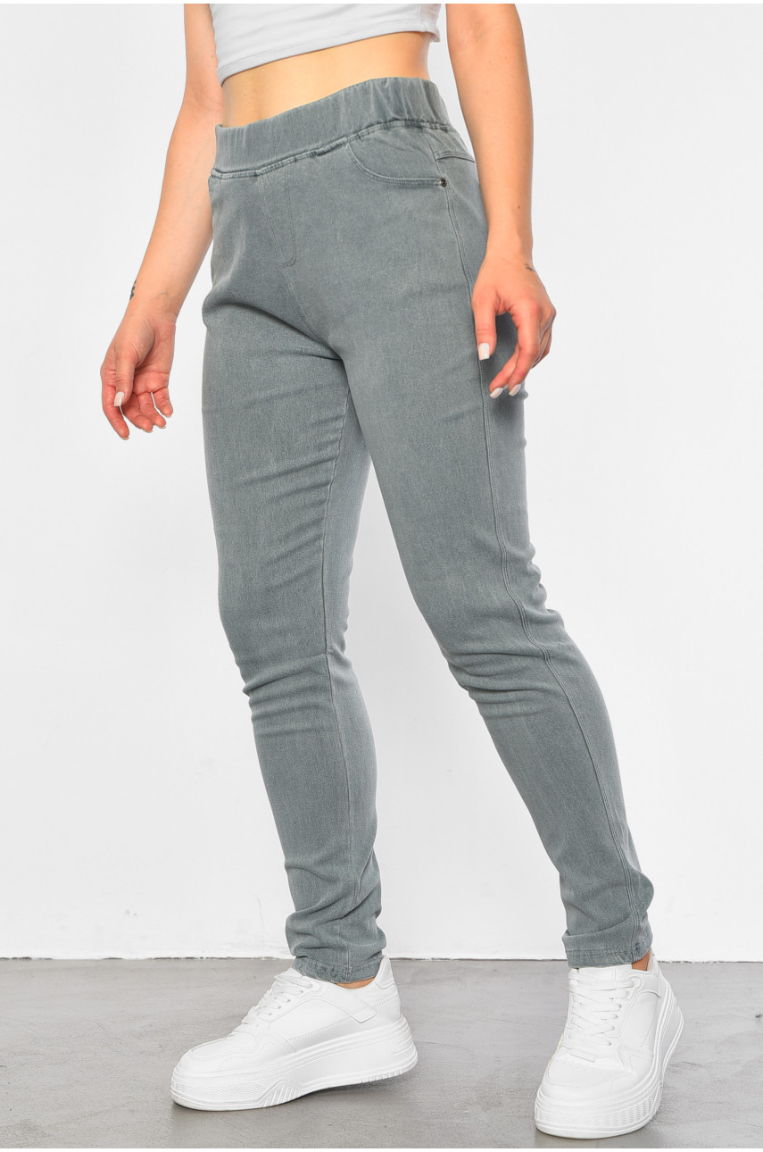 Джинси жіночі напівбатальні звужені зеленого кольору. А4053-1 188162 Джинси жіночі напівбатальні звужені зеленого кольору. А4053-1 188162