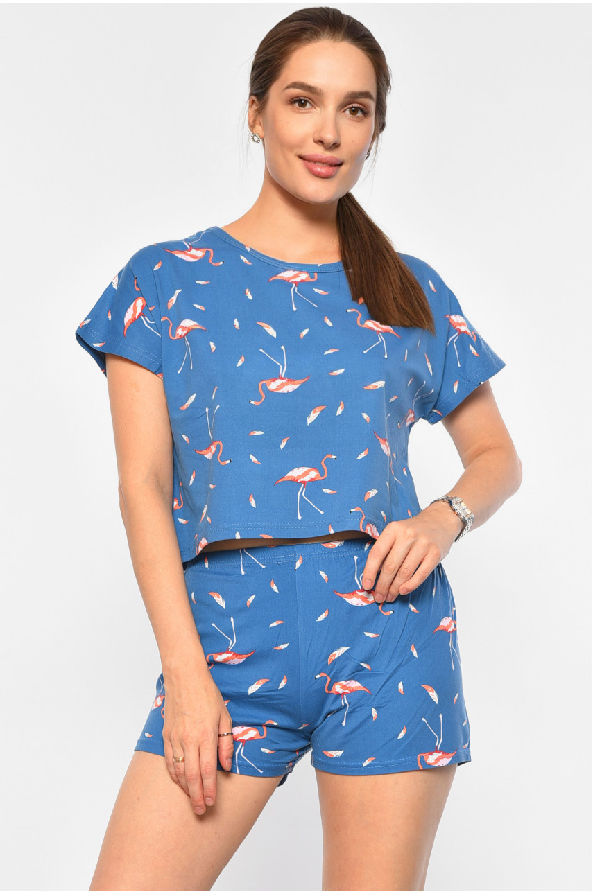 Пижама женская синего цвета с принтом 19009,44 188191 Пижама женская синего цвета с принтом 19009,44 188191