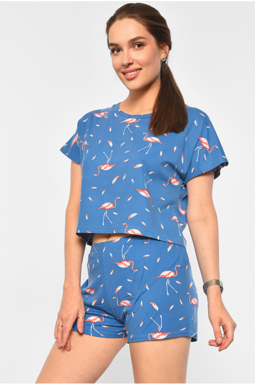Пижама женская синего цвета с принтом 19009,44 188191 Пижама женская синего цвета с принтом 19009,44 188191