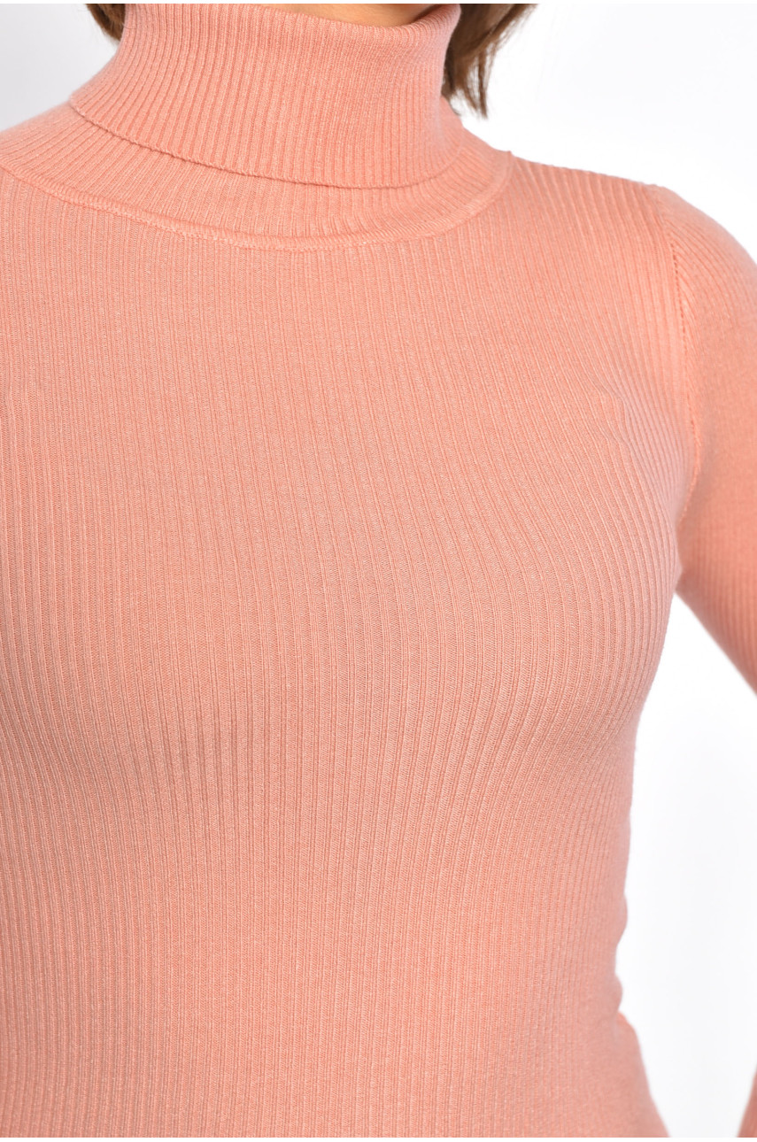 Гольф жіночий однотонний пудрового кольору 188243