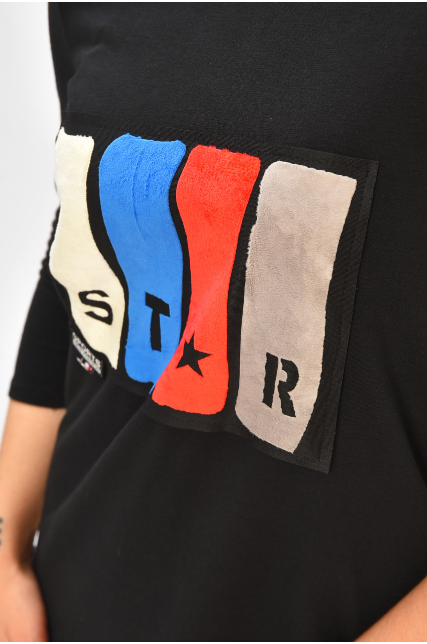 Платье женское с рисунком черного цвета 593 188308