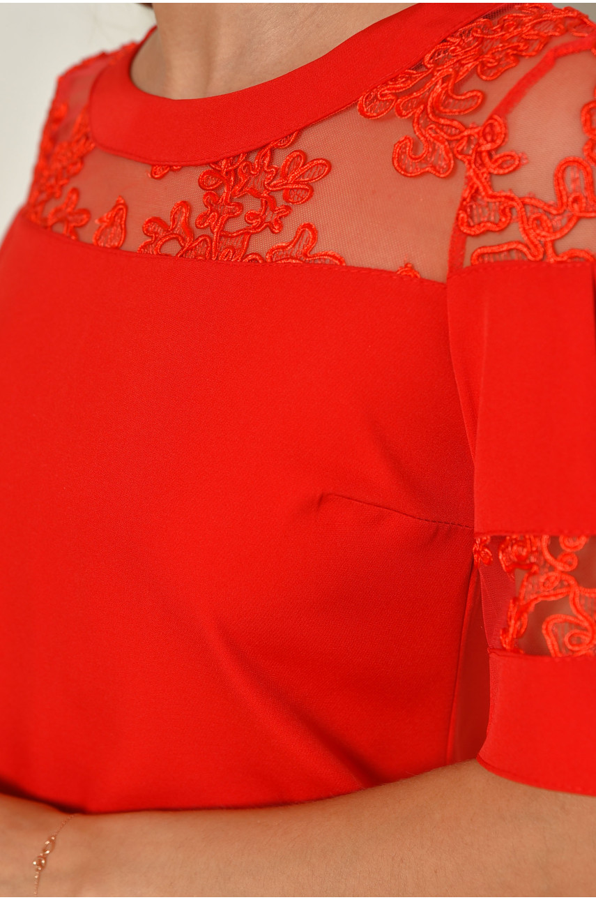 Платье женское однотонное красного цвета 519 188327