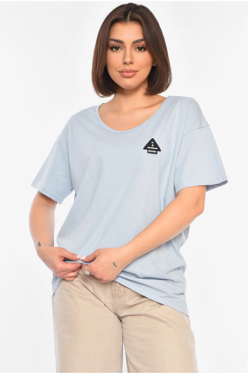 Футболка жіноча блакитного кольору 188336
