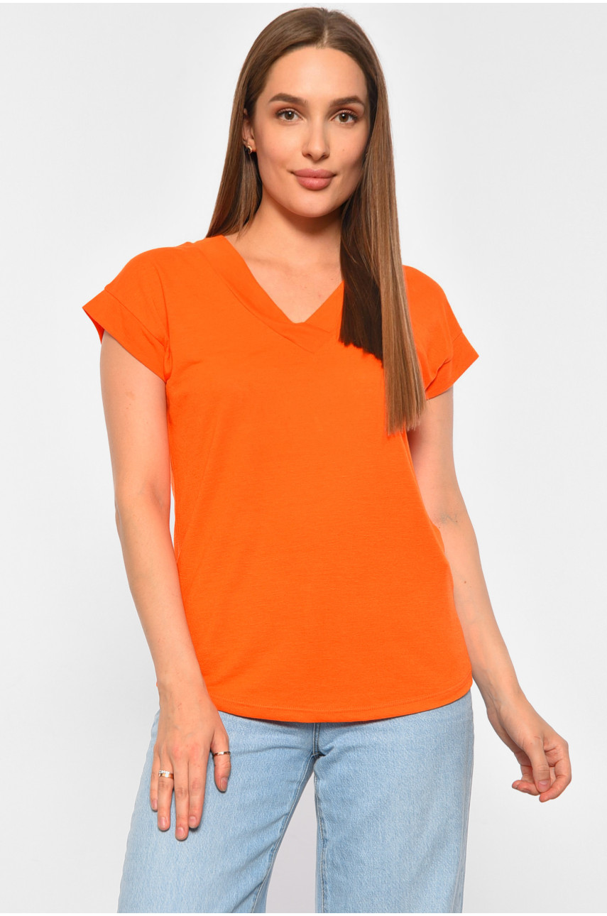 Футболка жіноча помаранчевого кольору 3118 188357 Футболка жіноча помаранчевого кольору 3118 188357