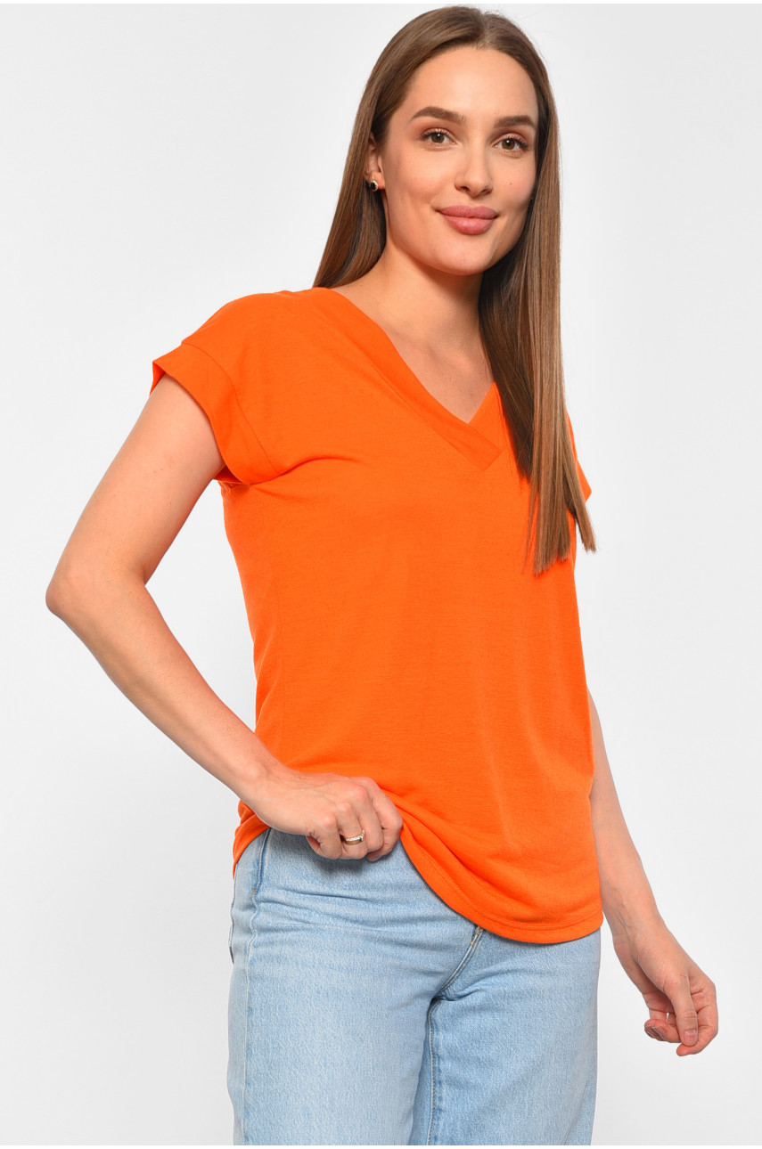 Футболка жіноча помаранчевого кольору 3118 188357 Футболка жіноча помаранчевого кольору 3118 188357