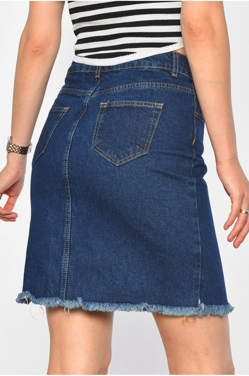 Юбка женская джинсовая темно-синього цвета 1152 188377