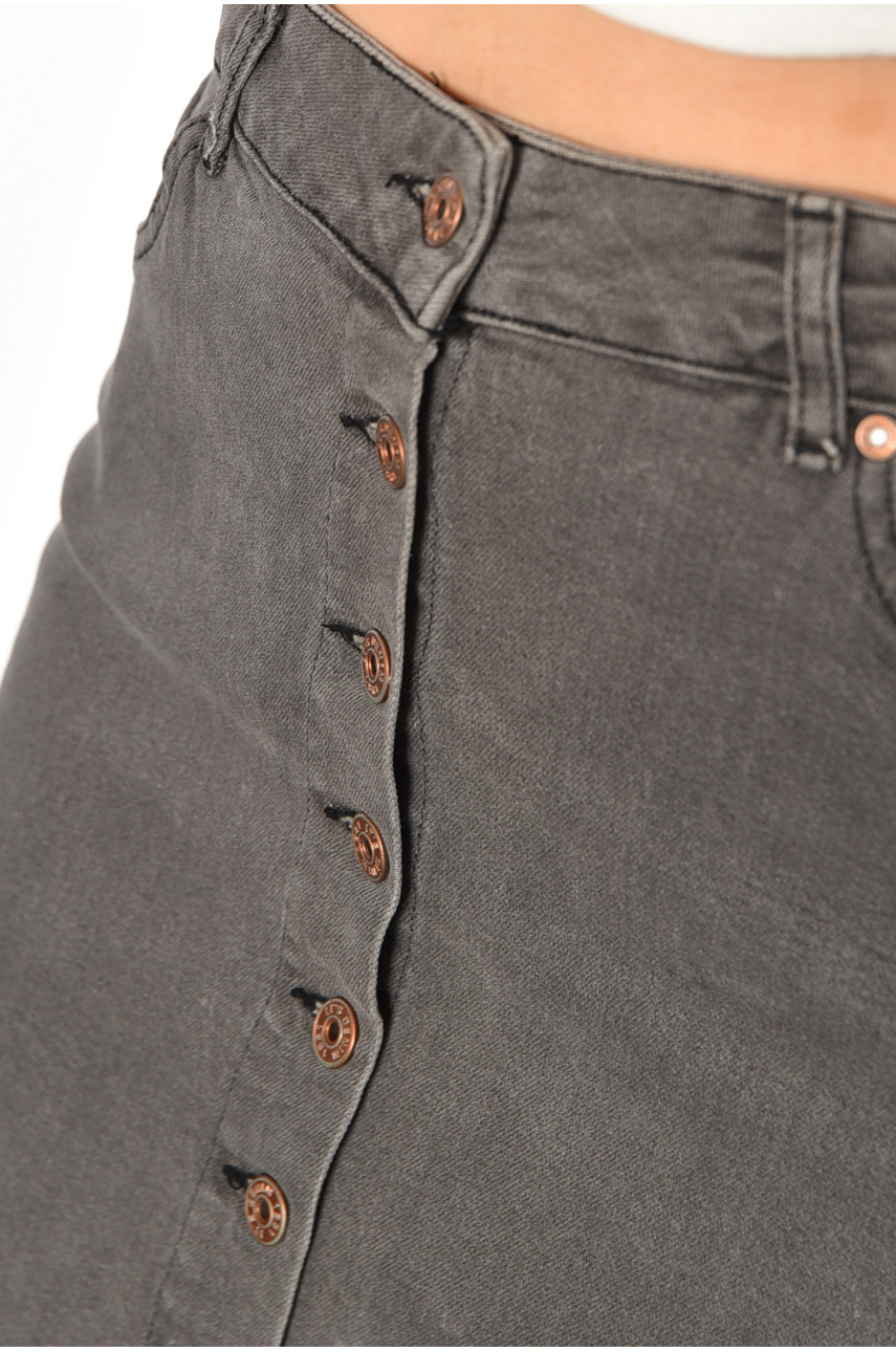 Юбка женская джинсовая серого цвета 855 188388 Юбка женская джинсовая серого цвета 855 188388