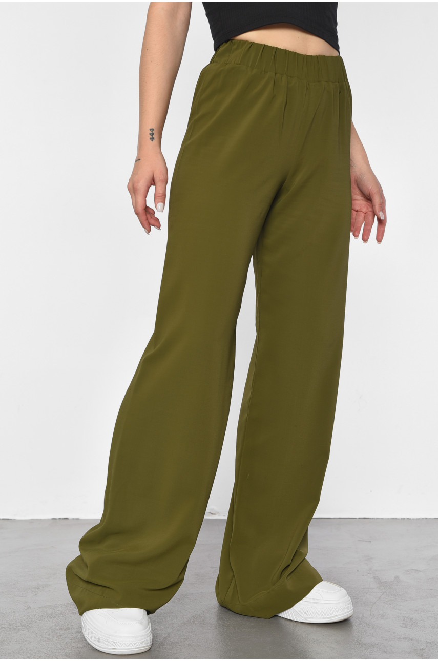 Штани жіночі кольору хакі 188430 Штани жіночі кольору хакі 188430