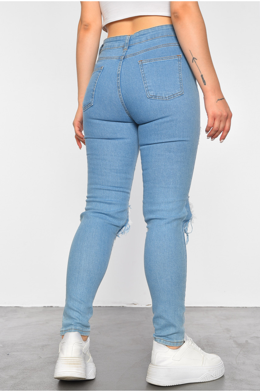 Джинси жіночі блакитного кольору 0028 188480