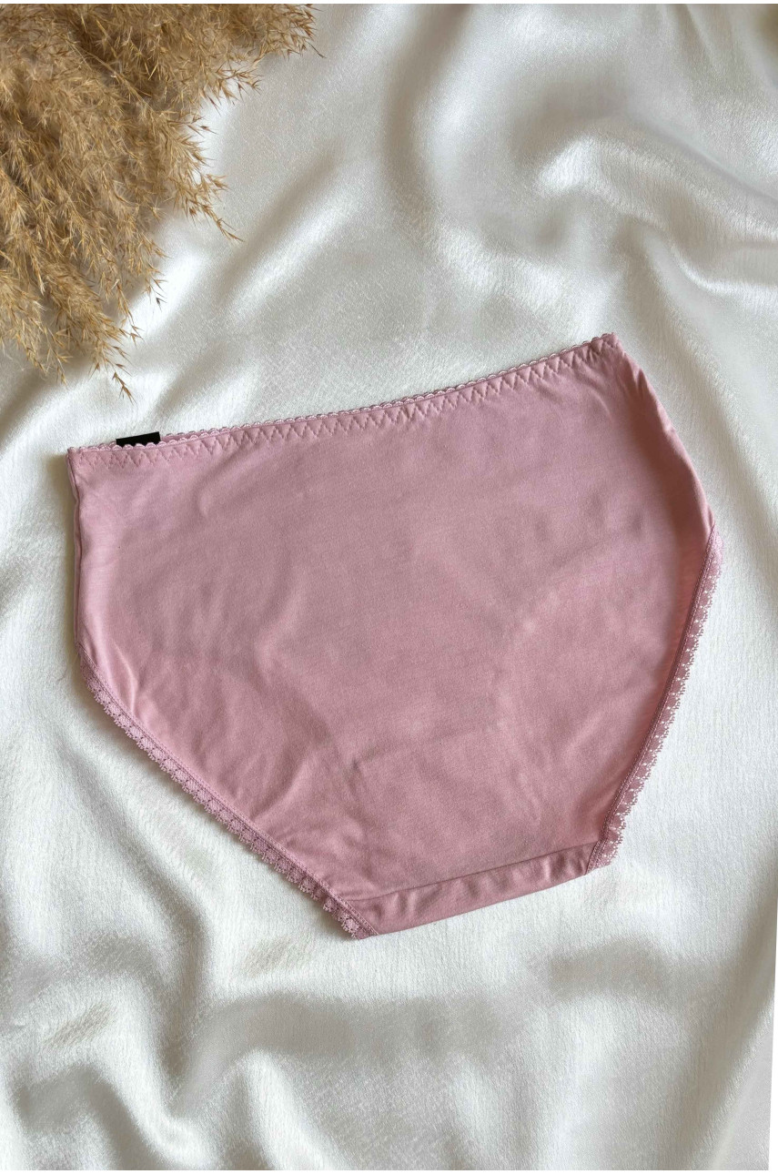 Трусы женские полубатальные розового цвета с рисунком 70018 188514