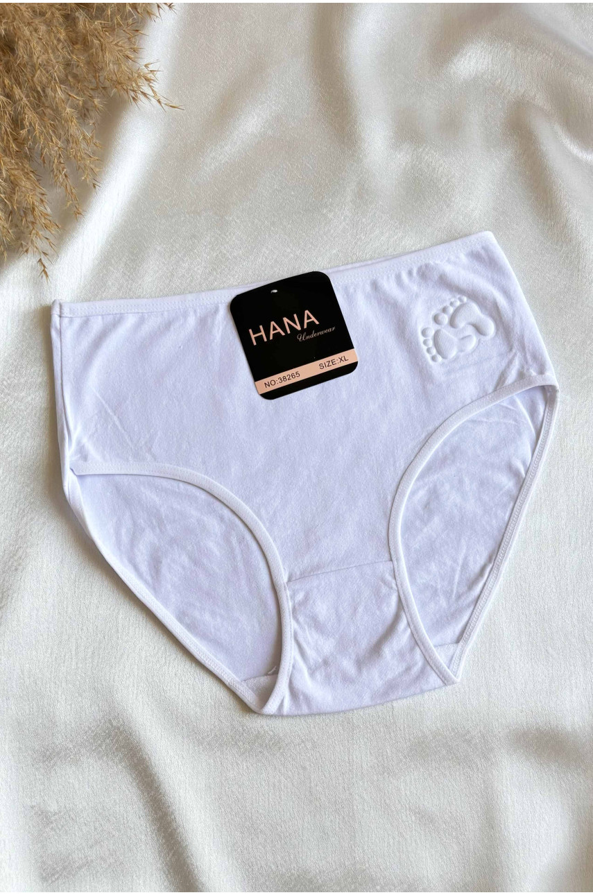 Трусы женские батальные белого цвета однотонные 38265 188528