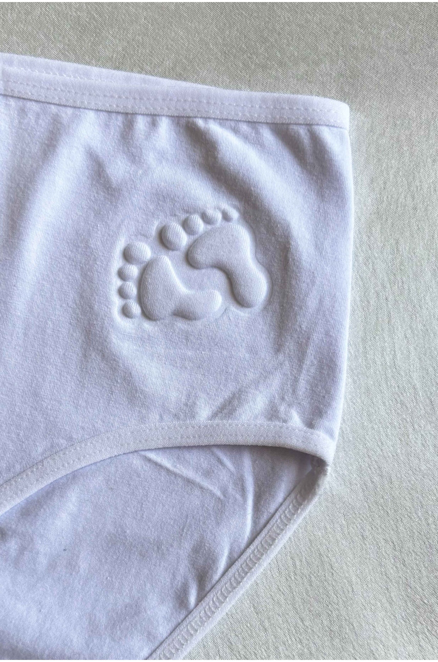 Трусы женские батальные белого цвета однотонные 38265 188528