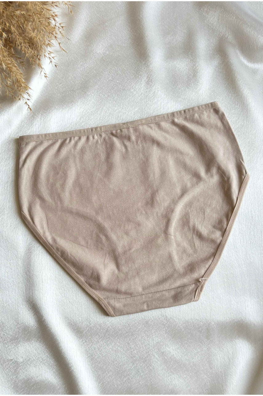 Трусы женские батальные бежевого цвета однотонные 38265 188531 Трусы женские батальные бежевого цвета однотонные 38265 188531